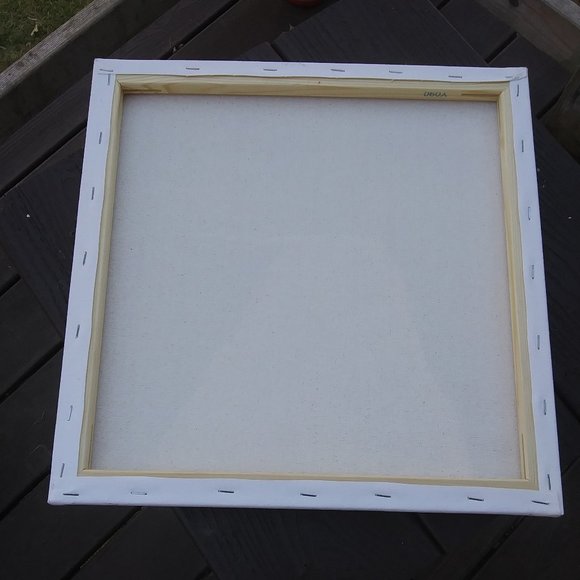 Impressionistic acrylic painting 14" x 14" on canvas Woman with umbrella - Picture 3 of 6